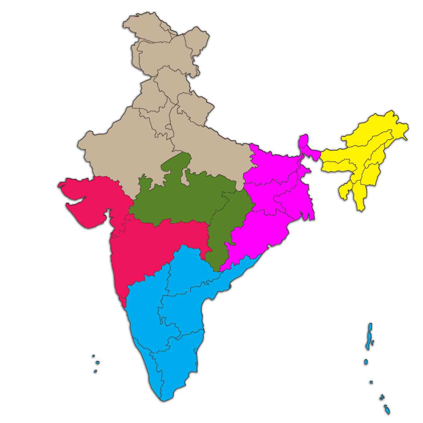 Best tourist places in India-Map Of India
